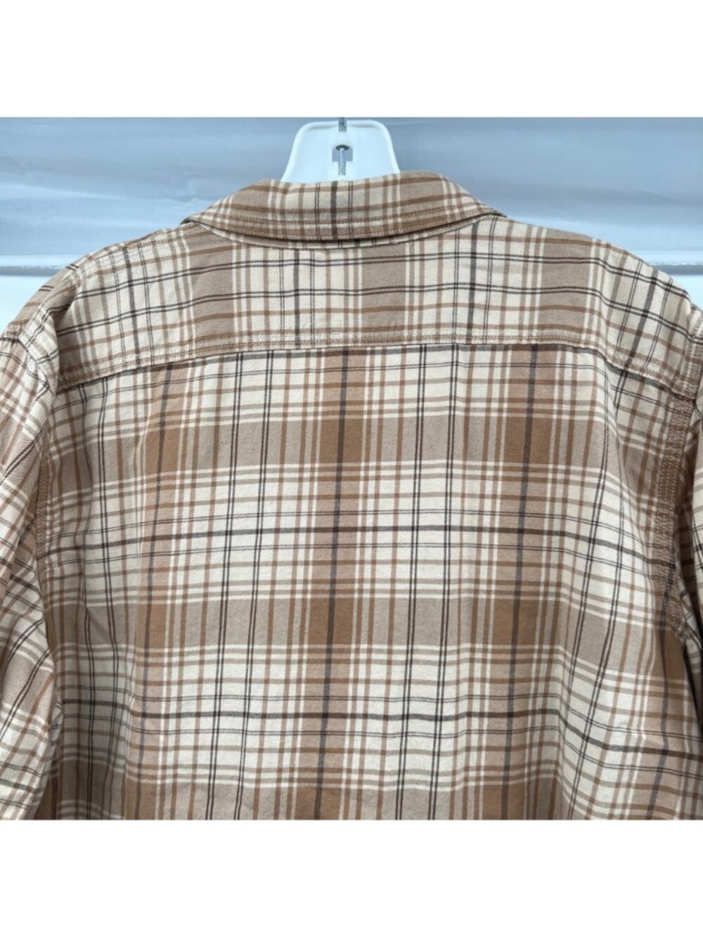 Lauren Ralph Lauren Womens Plaid Button Up Top Tan/Multi Long Sleeve Size XL - Picture 6 of 8